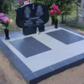 Благоустройство плиткой ГРЭС могилы на кладбище