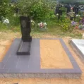 Благоустройство плиткой ГРЭС могилы на кладбище