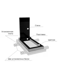 Установка памятников на могилу, благоустройство на кладбище.