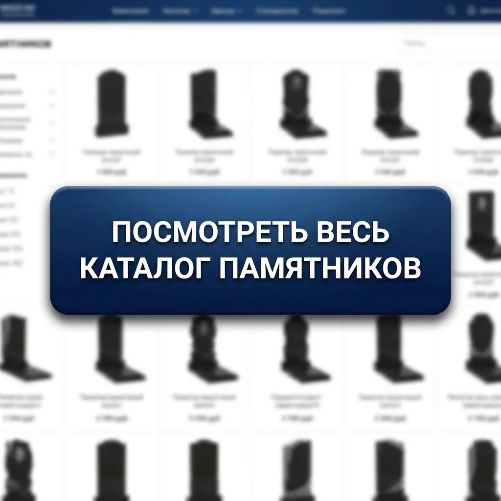 Полный каталог памятников в Могилёве — одиночные, двойные, с крестом