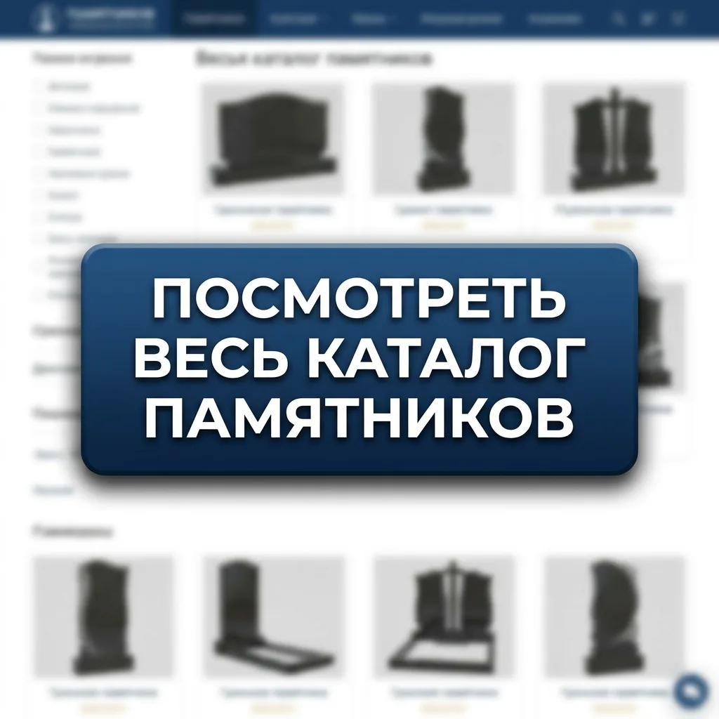 Полный каталог памятников в Орше — одиночные, двойные, с крестом