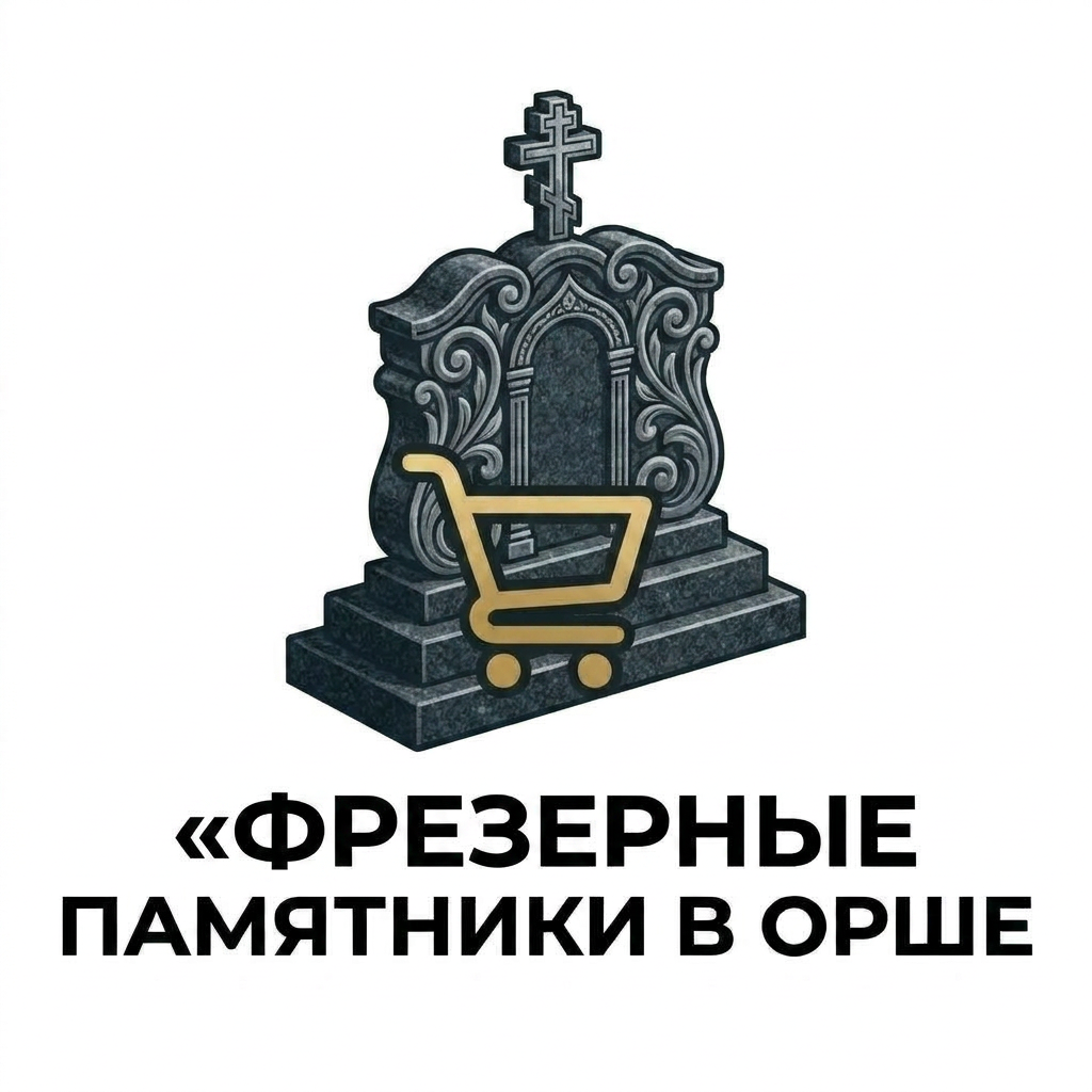 Чёрный гранитный памятник в Орше: классический вариант